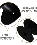 Super Slick Empty Cable Winder Reel 165mm Plastic Cord Organizer For Tangled Wire Storage showing lightweight black reel design.
