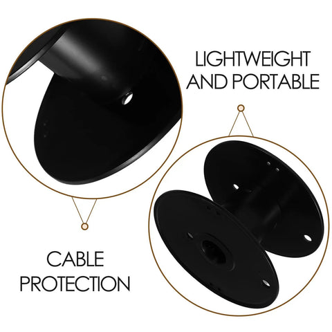 Super Slick Empty Cable Winder Reel 165mm Plastic Cord Organizer For Tangled Wire Storage showing lightweight black reel design.