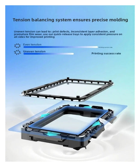 Image of Tension balancing system for Top Shelf Replacement Vat For Saturn 4 Ultra 16K Resin Printers, showing precise molding.