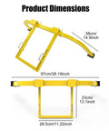 Heavy Duty Ladder Stabilizer for Roof Gutter and Wall Ladders, Adjustable Non Slip Steel Wing Span Standoff dimensions diagram
