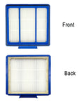Front and back view of filters from Robot Vacuum Cleaner Maintenance Kit For IQ RV1001AE AV911S EZ RV1000 RV1001 AV970 AV993 AV1002AE