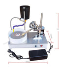 6 Inch Bench Grinder and Polishing Machine Gear Up for Gemstone Lathe Work with DC 24V Motor Spinning 2800 RPM for Jewelry Jade Glass and Crystal Projects.