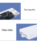 Eight Port SC Fiber Optic Terminal Box, easy wire entry design, showing two-way line and fiber inlet, protects fiber from damage.