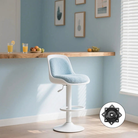 8 Inch Black Swivel Plate Set For Bar Stools Replacement With Ball Bearing Support, Built Tough, Seat Base Mount For Swivel Chairs Or Recliners, Sturdy Iron Construction, Rust Resistant, Quiet Operation, Pack Of 2 used under a bar stool seat