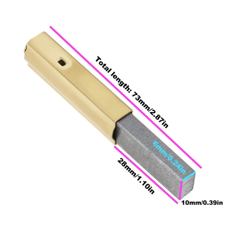 Pair Of Motor Carbon Brushes With Holders 83347450 For Ametek 120V Motors Fits 10mm Wide By 6mm Thick Carbon Brushes