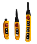 Rainproof Hoist Push Button Switch For Crane Control Ready To Go Weatherproof Push Button With Durable Plastic Housing Fits TNHA1 61FS 62FS 63FS 61F Single Speed, yellow plastic remote