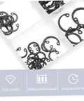 225 Piece Carbon Steel C Shape Retaining Ring Kit External Snap Rings For Shaft Locking And Fastening organized in case
