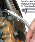Brake Bleeder Hose Kit For Cars And Motorcycles With One Way Check Valve Tube Bleeding Tool attached to motorcycle system