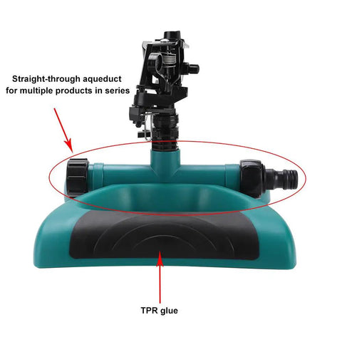 Automatic 360 Degree Rotary Lawn Sprinkler For Full Yard Coverage With Easy Setup Irrigation System Featuring TPR Glue Base