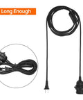 6 Pack Plug In Hanging Light Kit With 12 Foot Cord And On Off Switch For E26 E27 Pendant Lantern Lamps Black, cord displayed