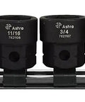 11 Piece 1/2 Inch Drive Low Profile Nano Impact Sockets SAE Set For Tight Spots With 22mm Outer Hex Pro Grade CR-MO Forged Build