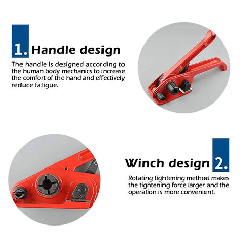 Heavy Duty Steel Poly Strapping Tensioner And Cutter Windlass Manual Banding Tool For One Half To Three Quarter Inch Polyester Strap Badass Garage Gear That Gets Things Done Fast