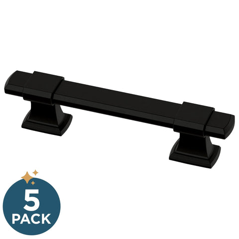 Matte Black Adjustable Drawer Pulls 5 Pack Fits 1-3/8 To 4 Inch Hole Centers Ideal For Kitchen Cabinets Dressers And Furniture