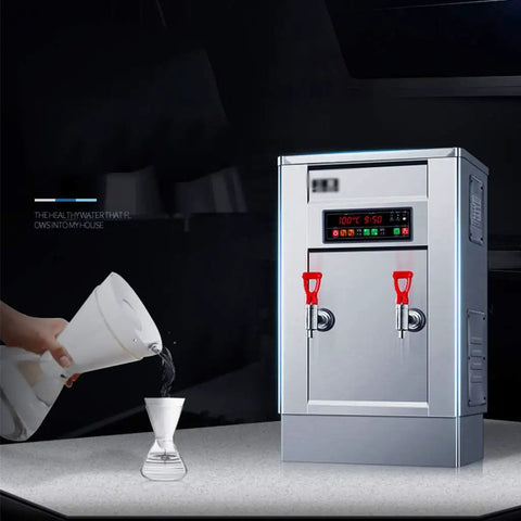 Pro Workhorse Commercial Electric Water Heater 120 Liter Step Heating Tank with digital interface dispensing hot water.