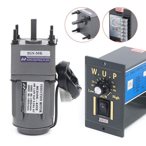 Workhorse 110V 6W AC Gear Motor With Single Phase Design 27 RPM Geared Motor And Variable Speed Controller