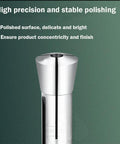R8 Precision Round Spring Collet Set for Milling Machines, 3/8 Inch Inner Diameter, polished steel collet, 65Mn Hardened
