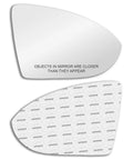 Replacement Mirror Glass With Full Size Adhesive For Golf GTI And E Golf Passenger Side View Right RH Direct Fit No Backing Plate.