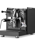 Solid Dual Boiler Espresso Bundle Paired With Adjustable Ceramic Burr Grinder Made For Serious Home Baristas Hunting For Tight Thick Crema Without The Daily Hassle, Diletta espresso machine in black finish.