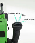 Close-up of control panel on Vertical Drill Press With Tapping Function For Home Shop Use Electric Bench Mount Drill Tapper.