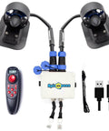 Beefed Up 12 To 16V Underwater Thruster U2 Set With Brushless Motor For Fishing Boats And ROVs, Total Thrust 7.5 Lbs, Can Push 220.5 Lbs, Speed 1 To 3 Km H, Open Mold Composite Construction, Anti Corrosion, Battery Not Included.