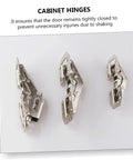 Three different angles of Four Inch Cabinet Door Hinge With Soft Close Damping For Wardrobe And Kitchen Cabinets Whisper Quiet