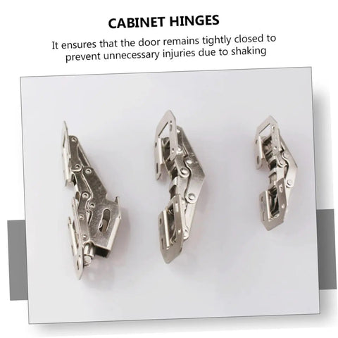 Three different angles of Four Inch Cabinet Door Hinge With Soft Close Damping For Wardrobe And Kitchen Cabinets Whisper Quiet