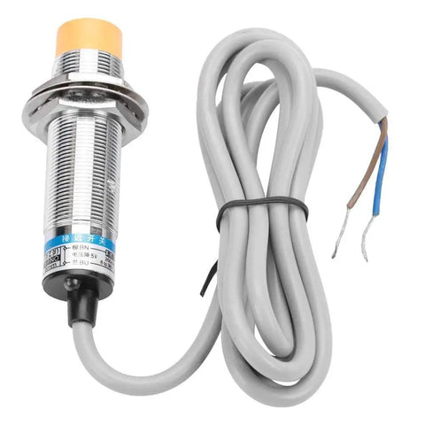 8mm NPN NO Inductive Proximity Switch Sensor, 12-24V DC (6-36V), threaded cylindrical body, attached wires