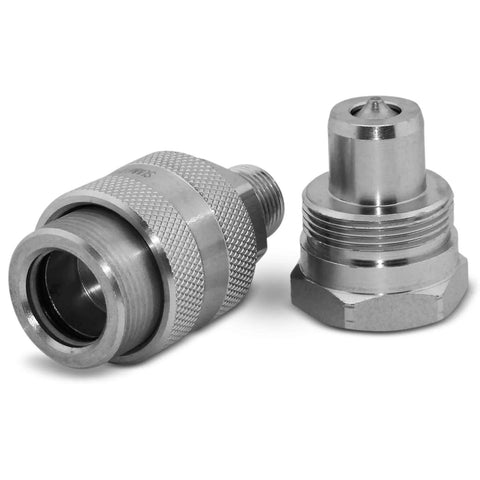 Summit Hydraulics 3/8 in high-pressure hydraulic quick-coupler set, metal, 2-piece