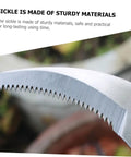 Close-up of Two Pack Stainless Digger Sickle Long Handle Garden Tool For Weeding Harvesting Grass Cutting And Mulching Blade
