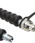 HC-9206 6 Ft High Pressure Hydraulic Hose With CH-604 Coupler, 3/8 Inch NPTF Fittings, heavy duty rubber jacket, dual steel wire braids
