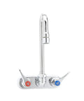 Wall Mount Workboard Mixing Faucet With Chrome Plated Brass Body, 2.2 GPM Aerator, 4 Inch Body, shown on white background