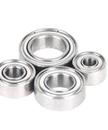 Carbon Brush Micromotor Handpiece Ball Bearing Kit For Electric Nail Drill Hybrid Wear Resistant Anti Rust Sealing Set For 102 102L 105L 120 H120 107 II 10 Pcs 1.5x4x2, silver sealed bearings
