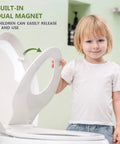 Child with Elongated Toilet Seat With Built In Toddler Seat Slow Close Fits Adult And Child Potty Training Ready Magnetic Kids Seat