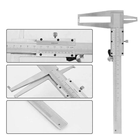 Carbon Steel Vernier Caliper Measuring Tool 9-150mm Inside Groove With Box, Pro Grade Precision Caliper Gauge For Machining