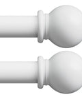 Matte White Curtain Rod Set 28 To 48 Inch 2 Pack With Brackets Splicing Adjustable Curtain Rod For Bedroom Kitchen Living Room Five Eighths Inch Diameter