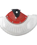 Hella Tough Replacement Blade Guard Compatible With Ridgid 12 Inch Miter Saw R4221 And R4222 Models, clear plastic and red safety shield.