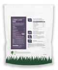 Back view of Organic 7-0-7 Summer Lawn Fertilizer For Quick Green Up, 14 Lb Bag showing product instructions and details.