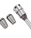 High Performance 3Pcs Collet Chuck Set Milling Cutter Holder CNC Lathe Tool Durable High Speed Steel, includes chucks and shank.