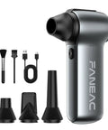 Ultra Power Electric Air Duster With 130000 RPM Brushless Motor 3 Speed Mini Dust Blower set with nozzles and USB-C cable
