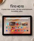Top Shelf Ten Point One Inch Tablet With A Dope Full Hd Display And Snappy Octa Core Processor Packing Four Gb Ram And Thirty Two Gb Storage To Smash Streaming Marathons Heavy Gaming And Daily Tasks Without Lag On All Day Battery Life In Classic Black, displayed on a marble surface.