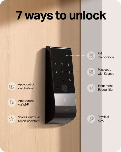 Roll Right Into Your Place Without Any Sweat Using This Wifi Smart Deadbolt With Instant Palm Scan Plus Fingerprint App And Passcode Controls For Quick Daily Access And Solid Local Data Privacy