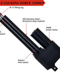 Badass High Performance 10000N Linear Actuator featuring stainless steel, 240W motor, and adjustable telescopic rod.