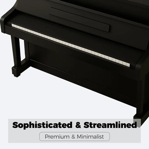 Black piano with Beefed Up 1.8mm Faux Leather Keyboard Cover For 88 Keys Piano Waterproof Dustproof Pet Hair Resistant Protector