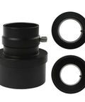 Heavy Duty Two Inch To One Point Two Five Inch Telescope Focuser Adapter For Laser Collimator Alignment built from anodized aluminum, showing adjustable parts.