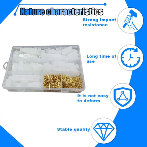 Premium Automotive Electrical Wire Connector Kit With 2.8mm 2 3 4 6 9 Pin Crimp Terminals in clear plastic box