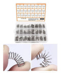 Top Notch 392 Piece 304 Stainless Steel Springs Set With 24 Size Variants For Industrial Gear And Mechanical Repairs, Heavy Duty Assortment Kit That Lets You Fix Anything Easy Peasy. compression springs assortment kit in labeled box, 304 stainless steel, 392 pcs