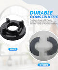 One Half Inch Ips Faucet Mounting Lock Nut Two Pack For Sink Installation Durable ABS plastic lock nut shown with corrosion-resistant features.