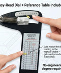 Ultimate Sailboat Rigging Tension Gauge For Quick Cable Checks, 0 To 800 Lb Range, Compatible With 3/32, 1/8, And 5/32 Inch Wire Rope, Hands Off Tension Tester For Standing Rigging, Tighten With Confidence. Dial and reference table shown on PT-1 stainless tension gauge.