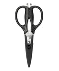 Heavy-Duty 9-Inch Come-Apart Kitchen Shears With Guard For Everyday Food Prep No-Nonsense Tough-As-Nails Scissors That Slice Poultry, Herbs, Veggies, Packaging And Twine, Easy Cleaning Break-Apart Blades For Quick Cleanup, black handles