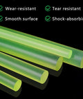 Hella Durable Polyurethane Round Bar For Cleanroom Fixtures And Sensitive Electronics Antistatic Urethane Shaft With Tight 30Mm Grip and varying lengths.